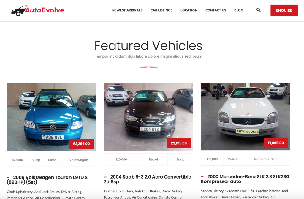 Website Design For Used Car Dealers, Websites For Used Car Dealers, Acme web agency